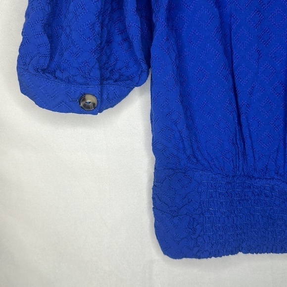 MAEVE BY ANTHROPOLOGIE BLUE BUTTON CROP TOP (SIZE 4) - Picture 7 of 8